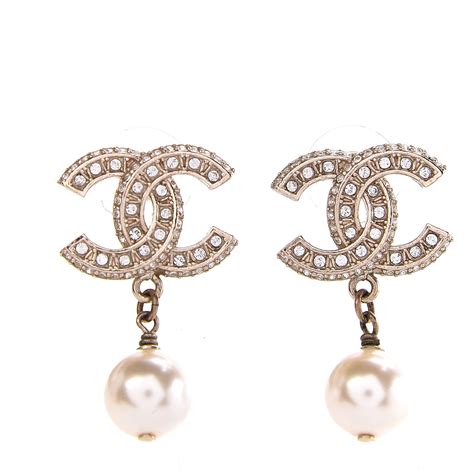 chanel earring pearl|chanel earrings outlet.